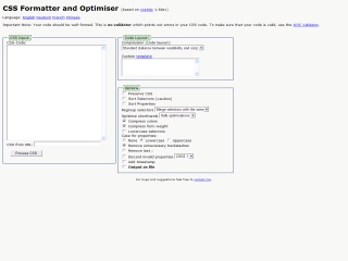 Optimizing your CSS Online